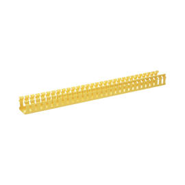 Canaleta Ranurada de PVC sin Tapa, Tipo H (Tapa Abisagrada), 2 in de Ancho, 2 in de Alto y 1828.8 mm de Largo, Color Amarillo