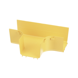 Accesorio en T Horizontal, Con Ángulos a 90º, Para Canaletas FiberRunner™ 4X4, Color Amarillo