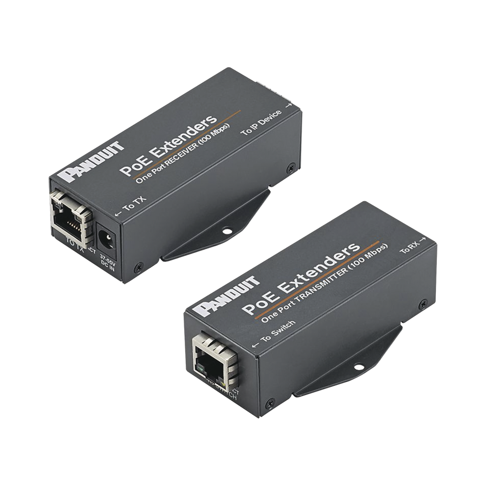 Kit de Extensor PoE/PoE+, Hasta 610 Metros (2000 ft) con Cable Cat5e o Cat6, 10/100Mbps, Incluye Transmisor y Receptor