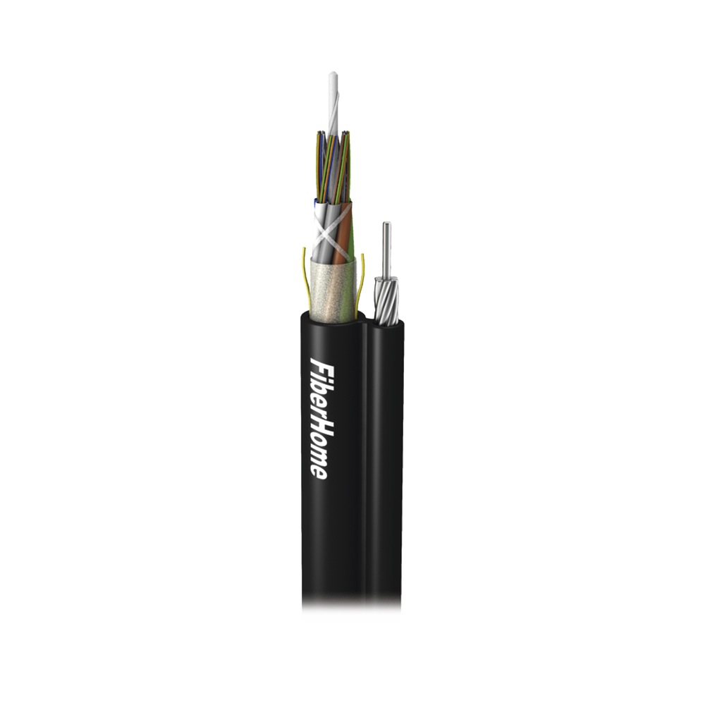Kilómetro de Fibra Óptica Aérea Figura 8 G.652D, Monomodo de 48 Hilos, Exterior, Span 100, Loose Tube