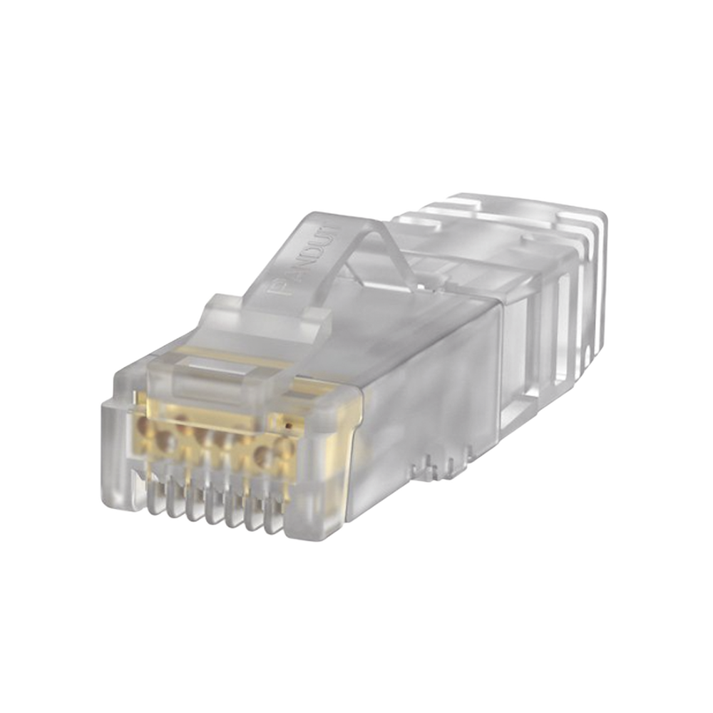 Plug RJ45 Cat6A, Para Cable UTP de Calibre 23-24 AWG, Chapado en Oro de 50 micras, Bolsa de 100 piezas