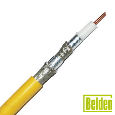 Cable Coaxial con Blindaje Duobond II + 94 % Malla Trenzada Estañada + Duo Foil + 90 % de Malla Trenzada Estañada, Aislamiento Polietileno Espumado. Cable Coaxial con Blindaje Duobond II + 94 % Malla Trenzada Estañada + Duo Foil + 90 % de Malla Trenzada Estañada, Aislamiento Polietileno Espumado.