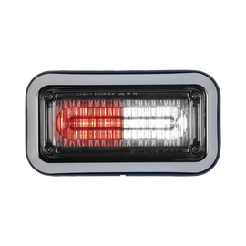 Luz d/advertencia Prizm II con bisel 9.2 in lente claro LED color rojo y claro