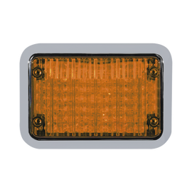 Luz perimetral LED ambar 4x6 con bisel