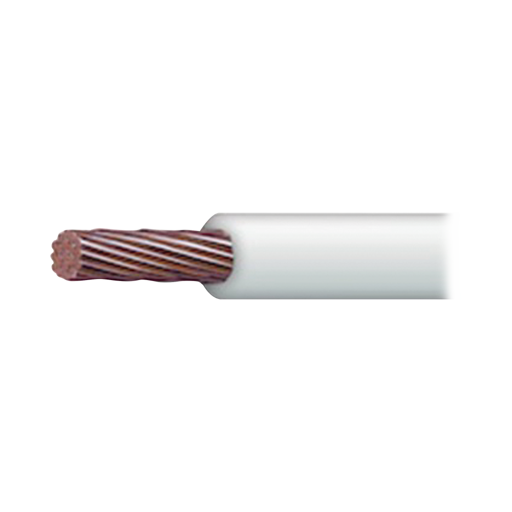 Cable 16 awg  color blanco,Conductor de cobre suave cableado. Aislamiento de PVC, auto-extinguible.BOBINA de 100 MTS