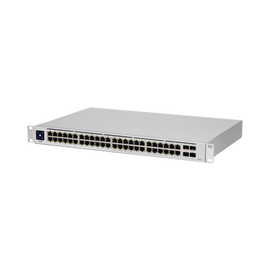 UniFi Switch USW-48-POE, Capa 2 de 48 puertos (32 puertos PoE 802.3af/at + 16 puertos Gigabit) + 4 puertos 1G SFP, 195W, pantalla informativa
