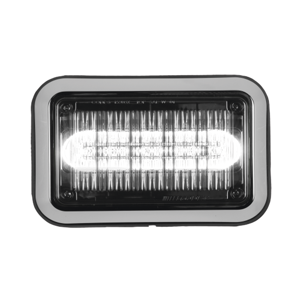 Luz perimetral LED PriZm ™ II de 4x6 con bisel, lente transparente y color REF8, claro