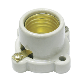 Portalámpara base cuadrada de porcelana, potencia 660 watts.