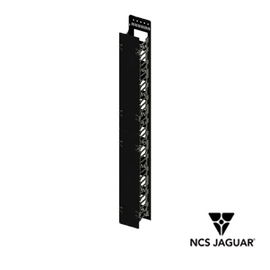 ORGANIZADOR VERTICAL P/RACKS O GABINETES CABLE NCS JAGUAR NCS-VOP-28 28 UR CON PEINES DE POLICARBONATO TAPA REMOVIBLE Y ABATIBLE POSIBILIDAD DE SUJECION DE CABLE CON CINCHOS VELCRO O PIOLA PESO DE 4 KG CUMPLE CON LA NORMA EIA