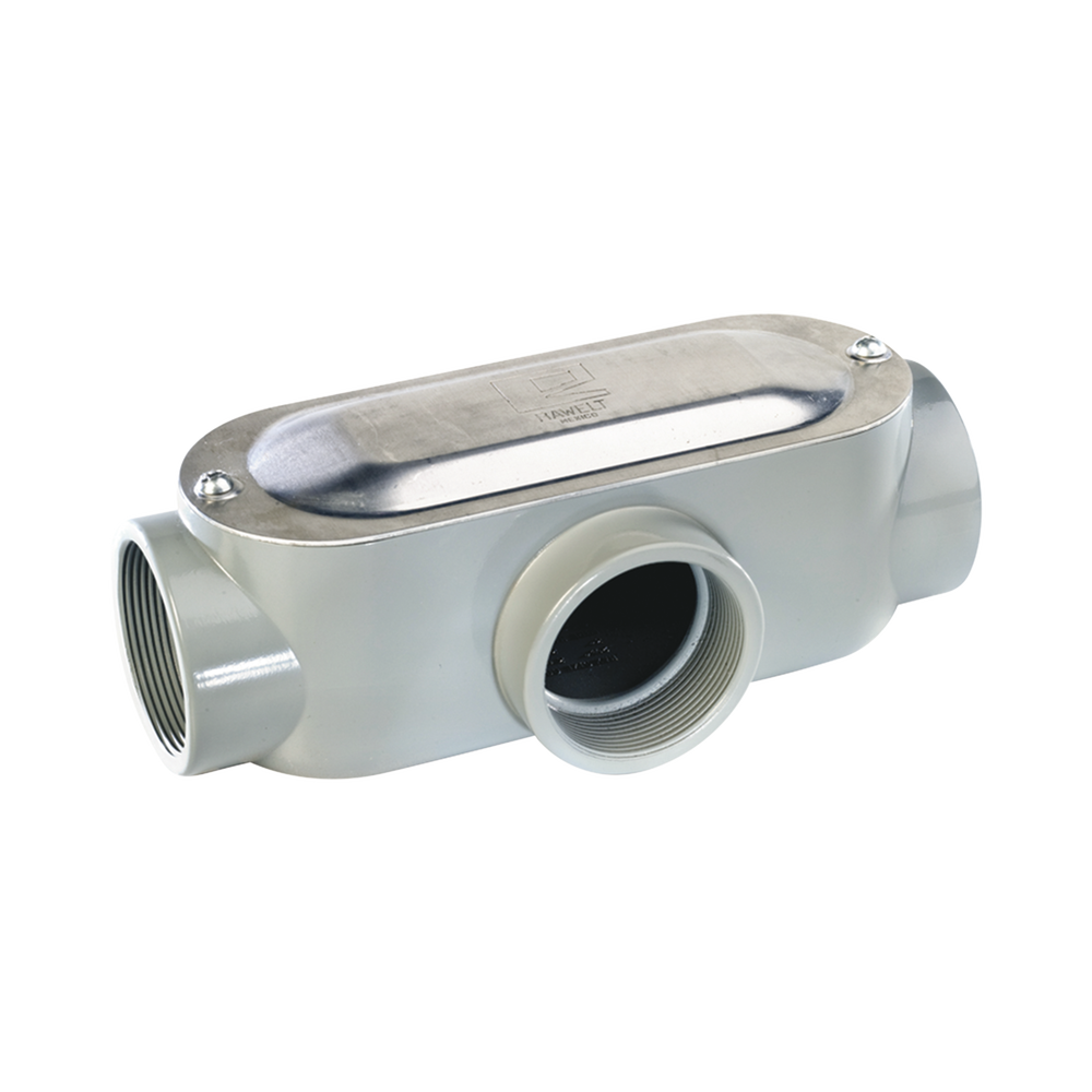 Caja oval roscada tipo T de 3