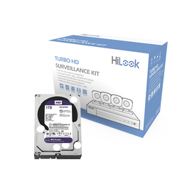 KIT TurboHD 1080p / DVR 4 canales / 4 Cámaras Bala de Metal / Fuente de Poder / 1 Disco Duro 1TB / Accesorios de Instalación