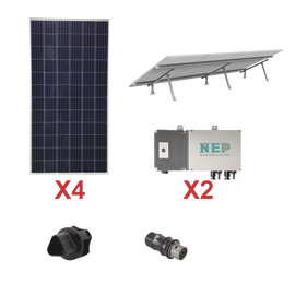 Kit Solar para Interconexión de 1.1 kW de Potencia, 110 Vca con Micro Inversores y Paneles Policristalinos.