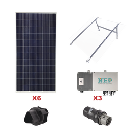 Kit Solar para Interconexión de 1.65 KW de Potencia, 110 Vca con Micro Inversores y Paneles Policristalinos.