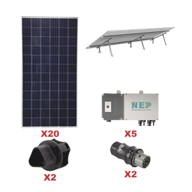 Kit Solar para interconexión de 5.5 kW de Potencia, 110 Vca con Micro Inversores y Paneles Policristalinos