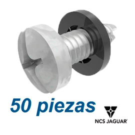 KIT DE TORNILLOS PARA RACK 50PZS NCS JAGUAR NCS-HO-24-50 PARA MONTAJE DE ACCESORIOS EN RACKS O GABINETES TORNILLO CUERDA # 12-24 X 5/8 RONDANA PLASTICA LIMIPIA SURCO O CUERDA