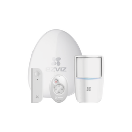 Kit de Alarma Inalambrico / Incluye: 1 Hub, 1 Sensor PIR, 1 Detector de movimiento con acelerómetro y 1 Control Remoto / Monitoreo por aplicación móvil EZVIZ