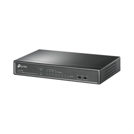 Switch PoE no Administrable de escritorio 8 puertos 10/100 Mbps, 4 puertos PoE, 41 W, modo extensor PoE hasta 250 metros.