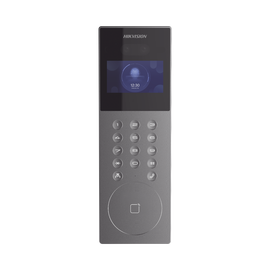 Videoportero IP Multiapartamento con Reconocimiento Facial / Llamada a App HikConnect  / 2 puertas / IP65 / Apertura por Rostro, Tarjeta o App