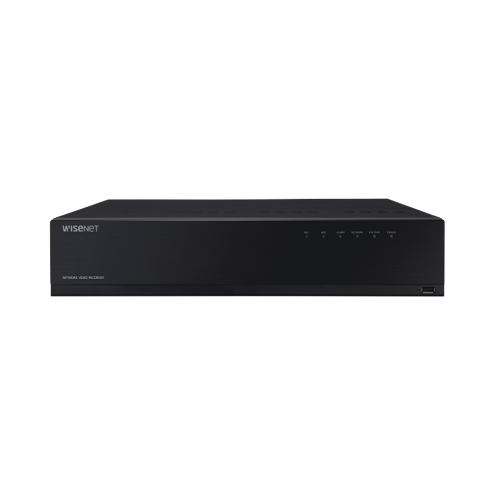 NVR de 12 Megapíxel con Wisenet Wave Embebido / Incluye 4 Licencias / 12TB Incluidos / 16 canales / 16 puertos PoE+ / H.265 & WiseStream / E/S de alarma