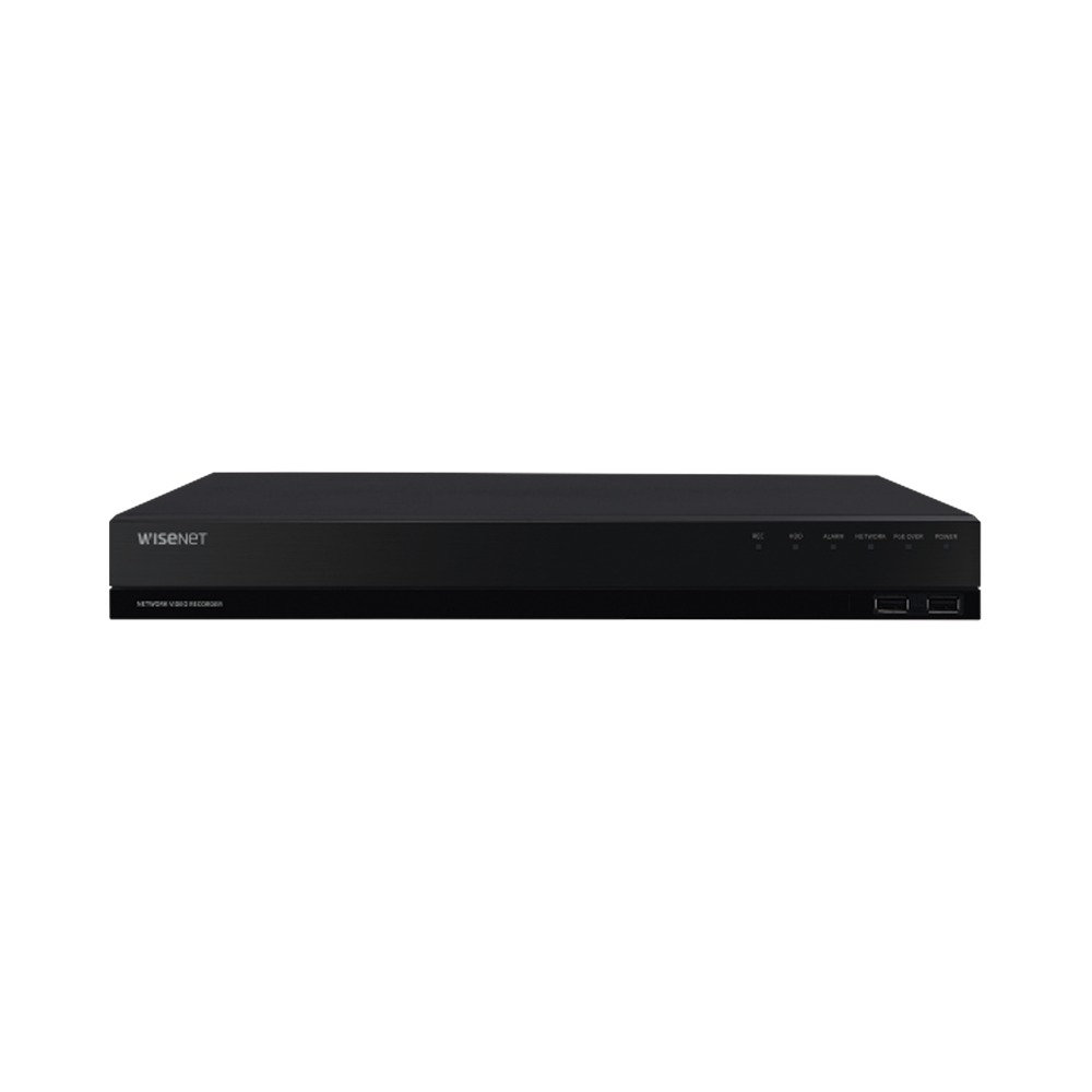 NVR de 12 Megapíxel con Wisenet Wave Embebido / Incluye 4 Licencias / 4TB Incluidos / 8 canales / 8 puertos PoE+ / H.265 & WiseStream / E/S de alarma