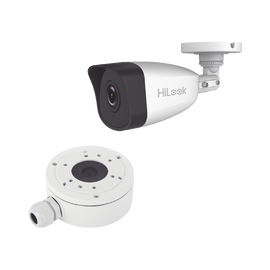 HiLook Series / Bala IP 4 Megapixel / 30 mts IR / Exterior IP67 / PoE / dWDR / Lente 2.8 mm + Caja de Conexión DS-1280ZJ-XS-AX
