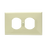 Placa de plástico para contacto dúplex color marfil.
