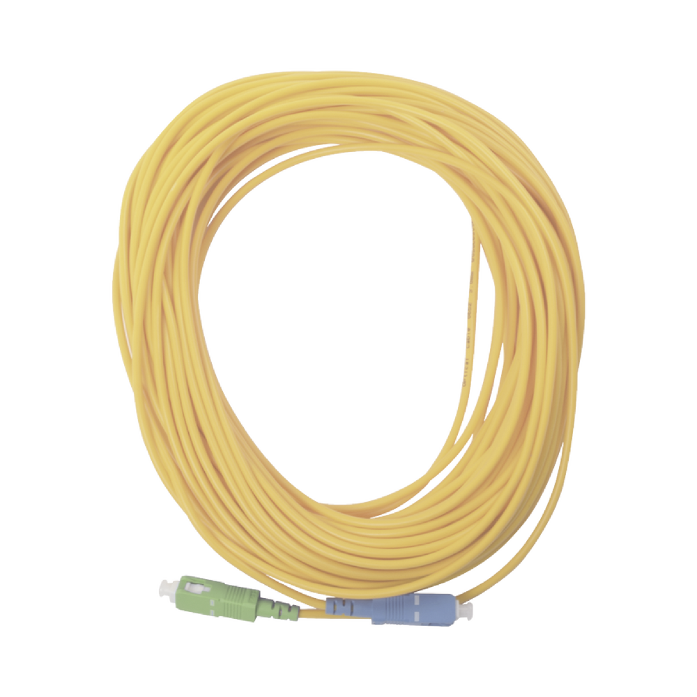 Jumper de Fibra Óptica Simplex, Monomodo, con Conectores SC/UPC-SC/APC, de 20 Metros
