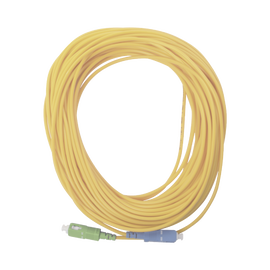 Jumper de Fibra Óptica Simplex, Monomodo, con Conectores SC/UPC-SC/APC, de 20 Metros