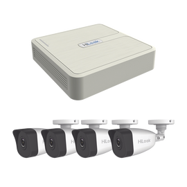 KIT IP 4 Megapixel / NVR de 4 Canales / 4 Cámaras IP Bala