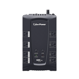 UPS de 685 VA/390 W, Topología Línea Interactiva, Entrada 120 Vca NEMA 5-15P, Tipo Gabinete Compacto, Con 8 Tomas NEMA 5-15R