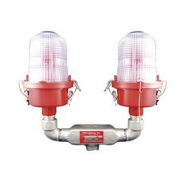 Lámpara de Obstrucción Roja, Tipo L-810, de Doble LED  (120 - 240 Vca).
