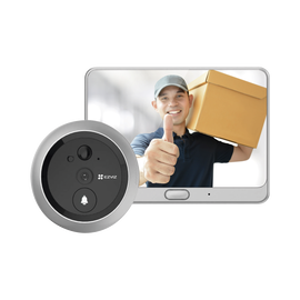 Timbre Inalámbrico Con Mirilla y Pantalla de Batería Recargable / Para Instalarse en Puerta / Cámara 720P / WiFi / Sensor PIR / Detección de Movimiento / Audio de Dos Vías  /  Uso Interior