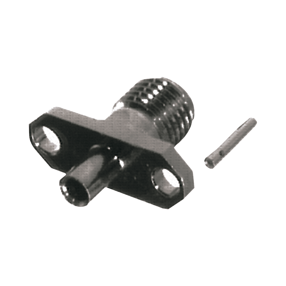 Conector SMA Hembra para Panel de 2 Hoyos para Cable Semi-Rigido de 0.085