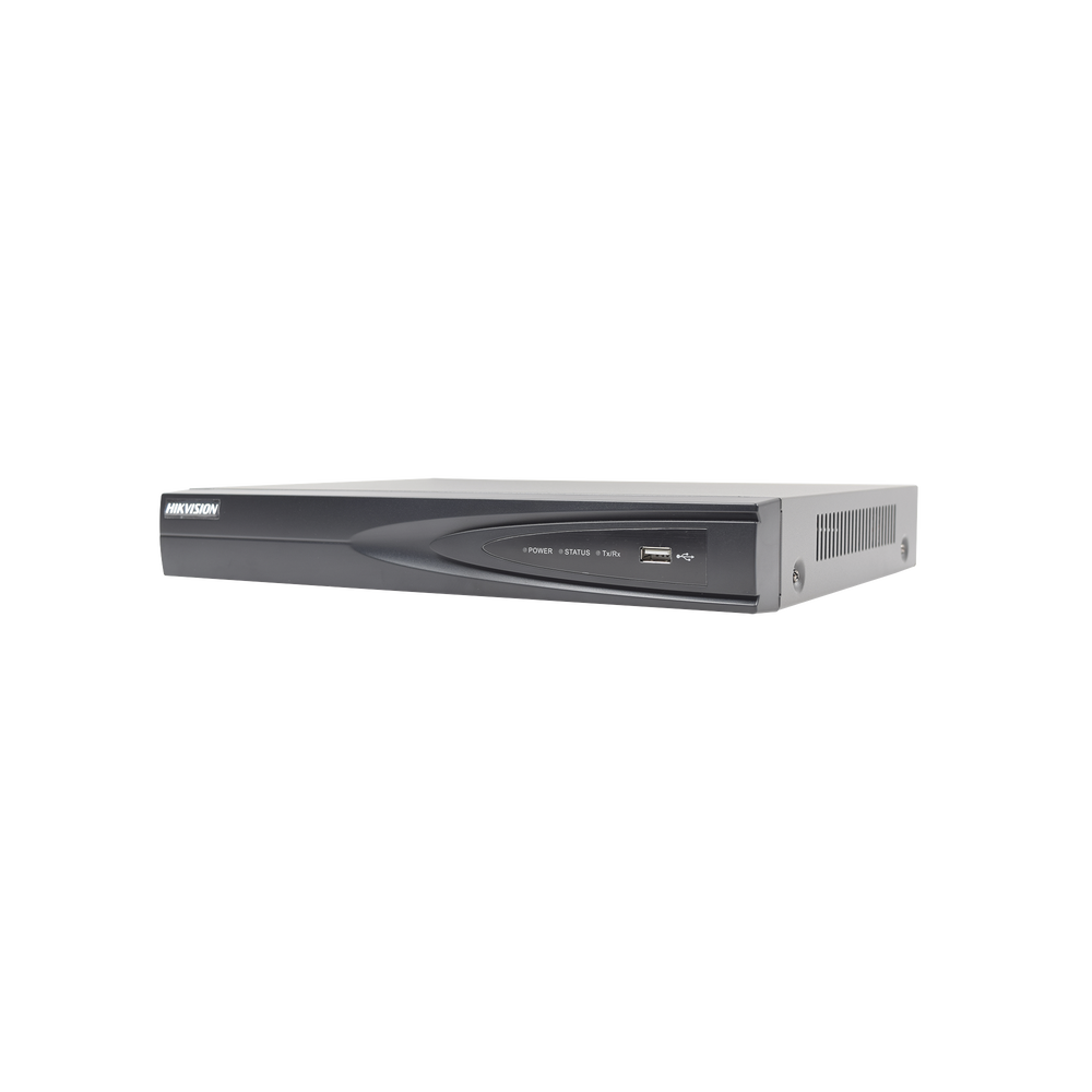 NVR 8 Megapixel (4K) / 4 canales IP / 1 Bahía de Disco Duro / 4 Puertos PoE+ / Salida de vídeo 4K / Videoanaliticos