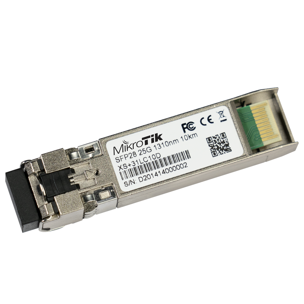 Transceptor MiniGbic XSFP+ 1G/10G/25G LC Duplex para fibra Mono Modo 10 Kms
