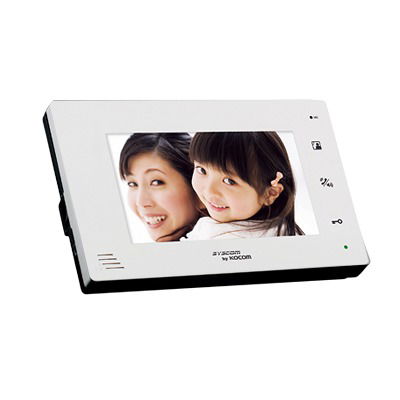 Monitor adicional color blanco manos libres con pantalla LCD a color de 7' Monitor adicional color blanco manos libres con pantalla LCD a color de 7'