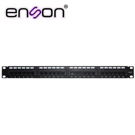 PATCH PANEL ENSON ENS-PA24P6 1UR PRECARGADO CAT6 24 PUERTOS MONTAJE EN RACK ESTANDAR 19 PULGADAS PATCH PANEL ENSON ENS-PA24P6 1UR PRECARGADO CAT6 24 PUERTOS MONTAJE EN RACK ESTANDAR 19 PULGADAS