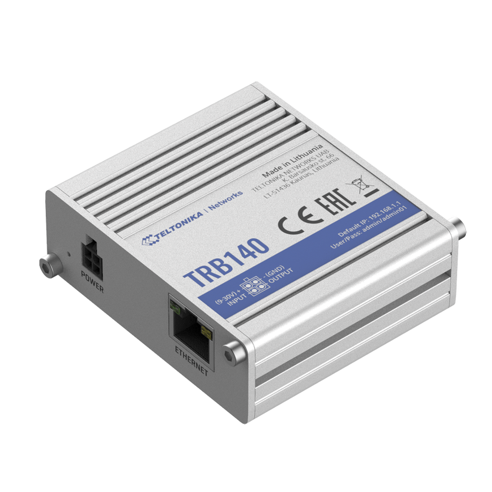 Gateway Industrial LTE 4G, con 1 puerto Ethernet 10/100/1000Mbps Gigabit