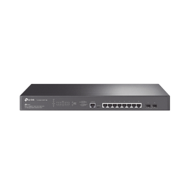 Switch PoE+ JetStream SDN Administrable 8 puertos 100/1000/2500 Mbps + 2 puertos SFP+, 8 puertos PoE+, 240W, administración centralizada OMADA SDN, ideal para Wi-Fi 6