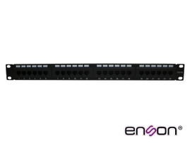 PATCH PANEL ENSON ENS-PA24P5E 1UR PRECARGADO CAT5E 24 PUERTOS MONTAJE EN RACK ESTANDAR 19