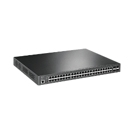 TP-Link JetStream TL-SG3452P V1 - Conmutador - Gestionado - 48 x 10/100/1000 (PoE+) + 4 x Gigabit SFP - montaje en rack - PoE+ (384 W)