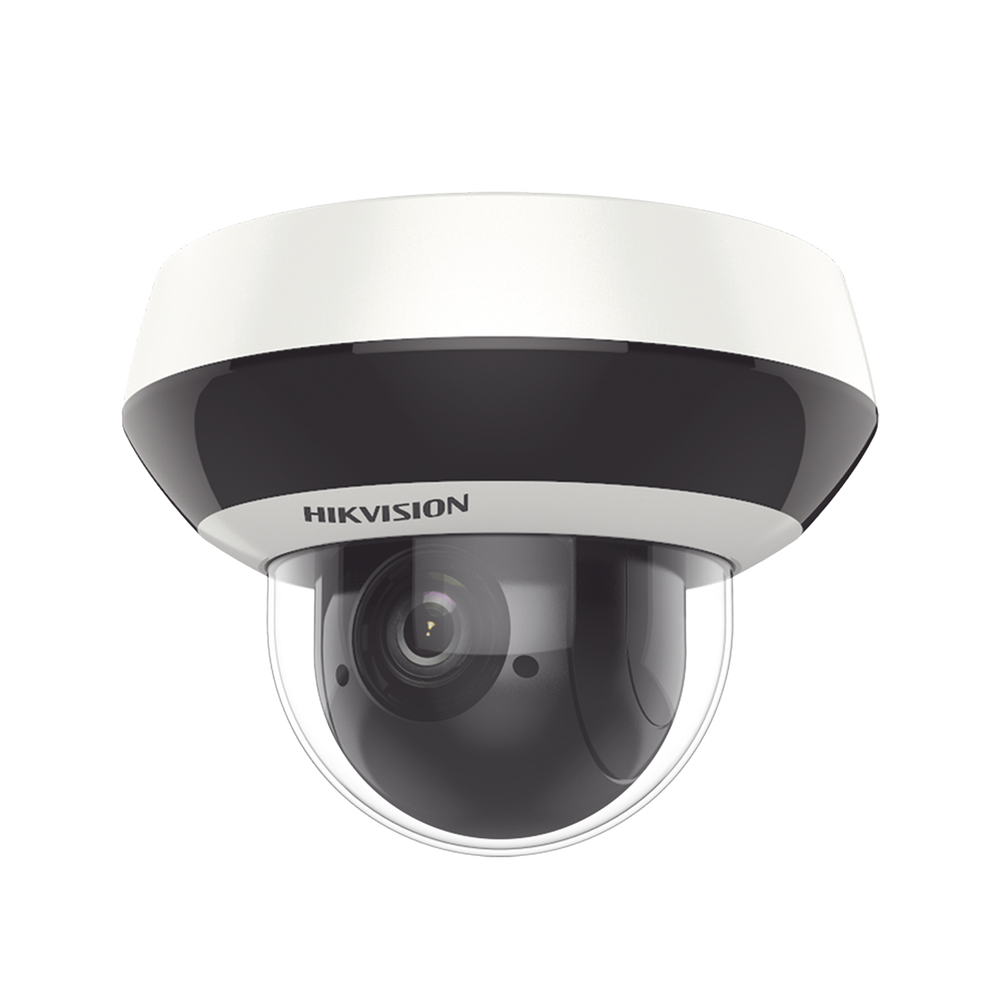 Mini PTZ IP 4 Megapixel / 4X Zoom / H.265+ / 20 mts IR EXIR / WDR / PoE / IK10 /Exterior IP66 / Ultra Baja Iluminación / Micrófono Integrado