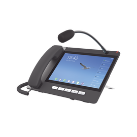Teléfono IP  Android 9.0 Empresarial para 20 líneas SIP, pantalla táctil, Wi-Fi y Bluetooth, PoE, hasta 112 botones DSS, puertos Gigabit, soporta recepción de video.