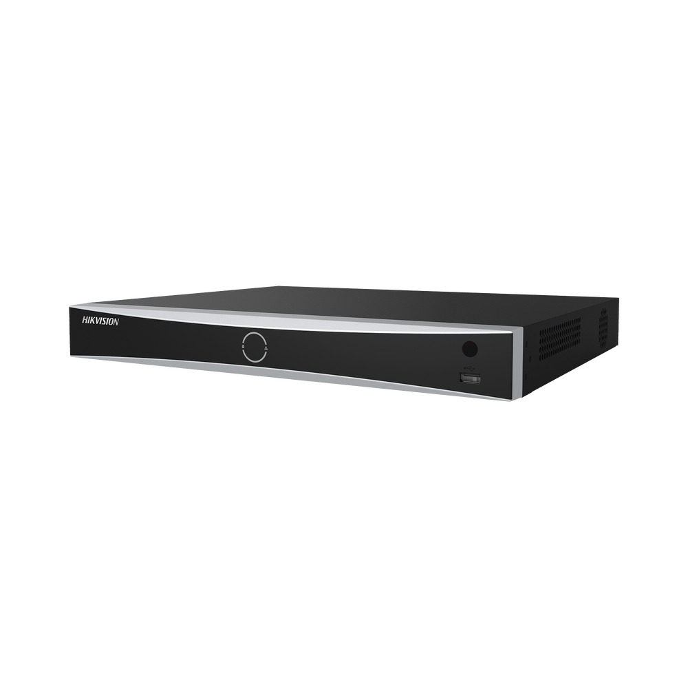 (ACUSENSE / Evita Falsas Alarmas) NVR 12 Megapixel (4K) / Reconocimiento Facial / 8 Canales IP / Base de Datos / 8 Puertos PoE+ / 2 Bahías de Disco Duro