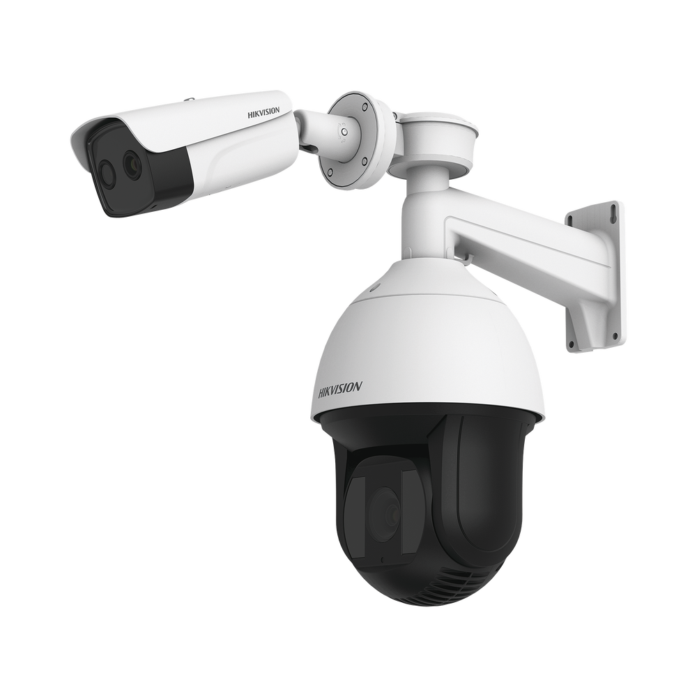 PTZ IP 4 Megapixel / 42X Zoom /  500 mts EXIR + Bala Biespectral Lente Térmico 15 mm (384 x 288) / Lente Óptico 6 mm (4 Megapixel)