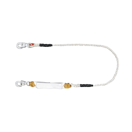 Amortiguador con Cable de Protección de  Nylon y 2 Ganchos de Seguro Doble.