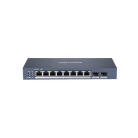 Hikvision Smart Managed Series DS-3E1510P-SI - Conmutador - inteligente - 8 x 10/100/1000 (PoE+) + 2 x Gigabit SFP (enlace ascendente) - sobremesa - PoE+ (110 W)