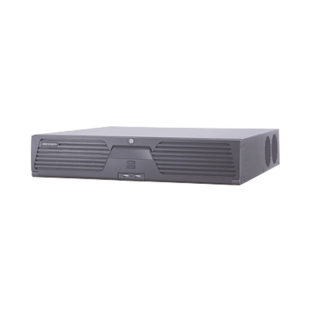 NVR 12 Megapixel (4K) / 32 Canales IP / 8 Bahías de Disco Duro / 2 Tarjetas de Red / Soporta RAID / Reconocimiento Facial / Bases de Datos / Filtro de Falsas Alarmas / Detección de Cuerpo Humano y Vehículos