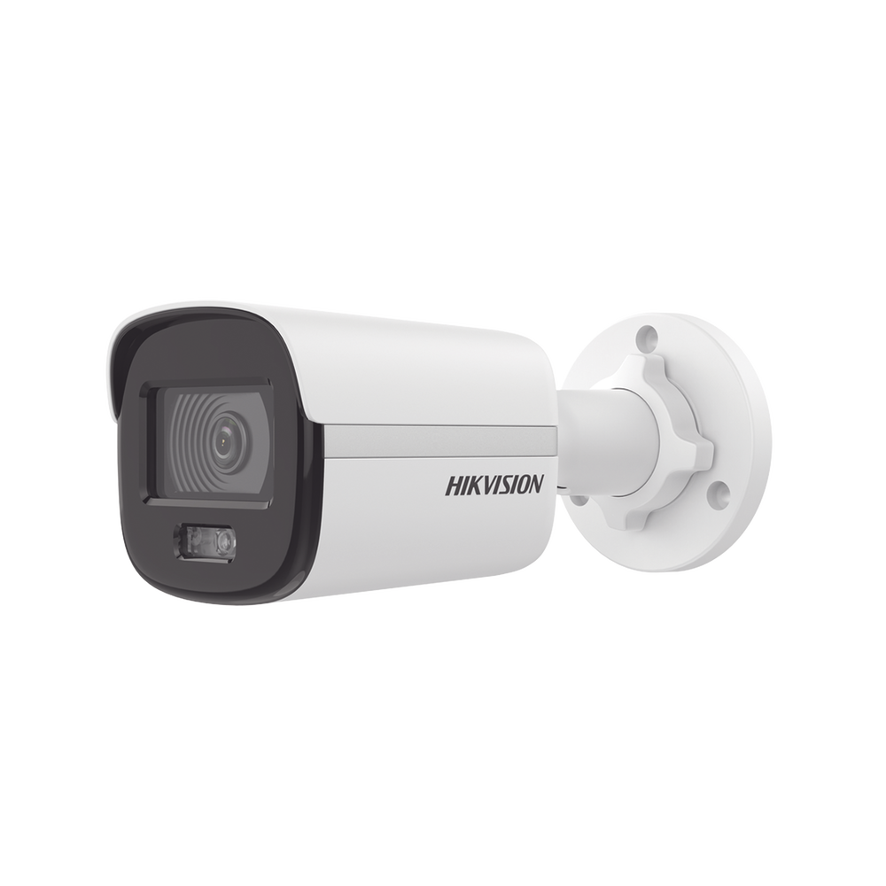 Bala IP 2 Megapixel / Imagen a Color 24/7 / PoE / Lente 2.8 mm / Luz Blanca 30 mts / Exterior IP67 / dWDR / Micrófono Integrado / Memoria Micro SD