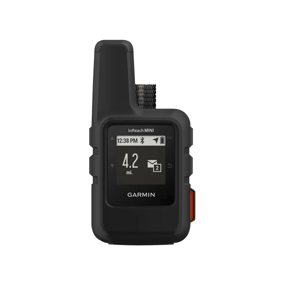 Navegador satelital InReach Mini, Cobertura global mediante la red Iridium, cuenta con botón de emergencia, batería para hasta 50 horas, GPS y brujula.